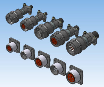 3D модель Соединители 2РМ (блочные и кабельные)