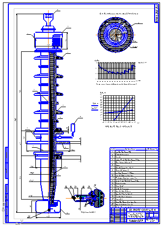 Чертеж Проектирование высоковольтного ввода конденсаторного типа