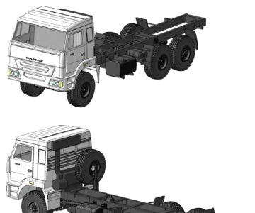 3D модель КАМАЗ 43118-50 с новой кабиной