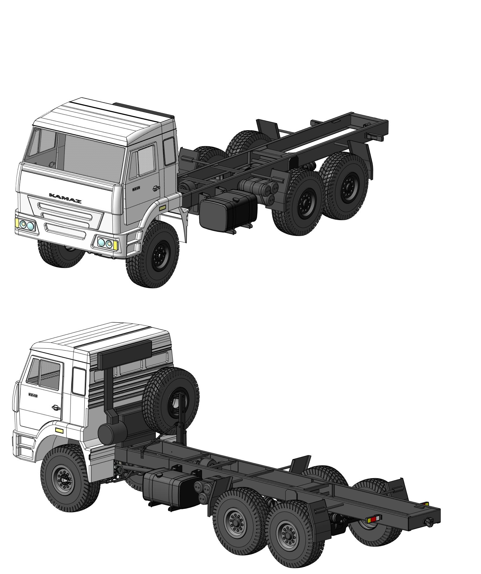 3D модель КАМАЗ 43118-50 с новой кабиной