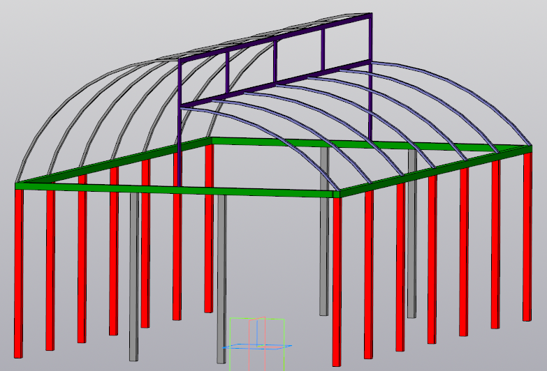 3D модель Каркас теплицы по Митлайдеру