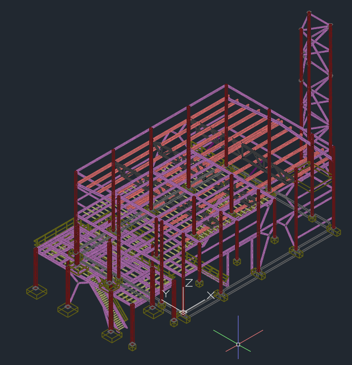 3D модель Каркас котельной