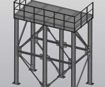 3D модель Площадка под оборудование 2600х5000х5250