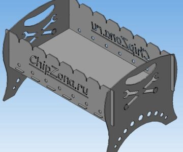 3D модель Мангал разборный 510х300