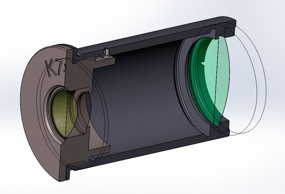 3D модель Окуляр компенсационный K7x/18 для микроскопа