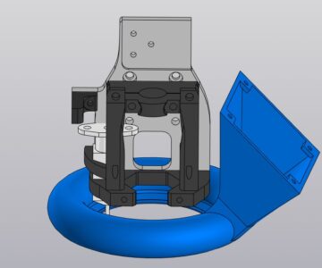 3D модель Каретка экструдера под хот-энд Lerdge, с охлаждением, для принтера FlyingbearTornado 2