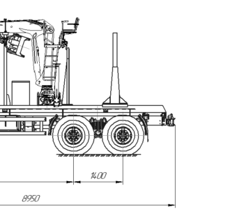 Чертеж Лесовоз Урал 4320-72 с УМУ NEXT VM10L74