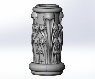 3D модель Элемент столба с узором