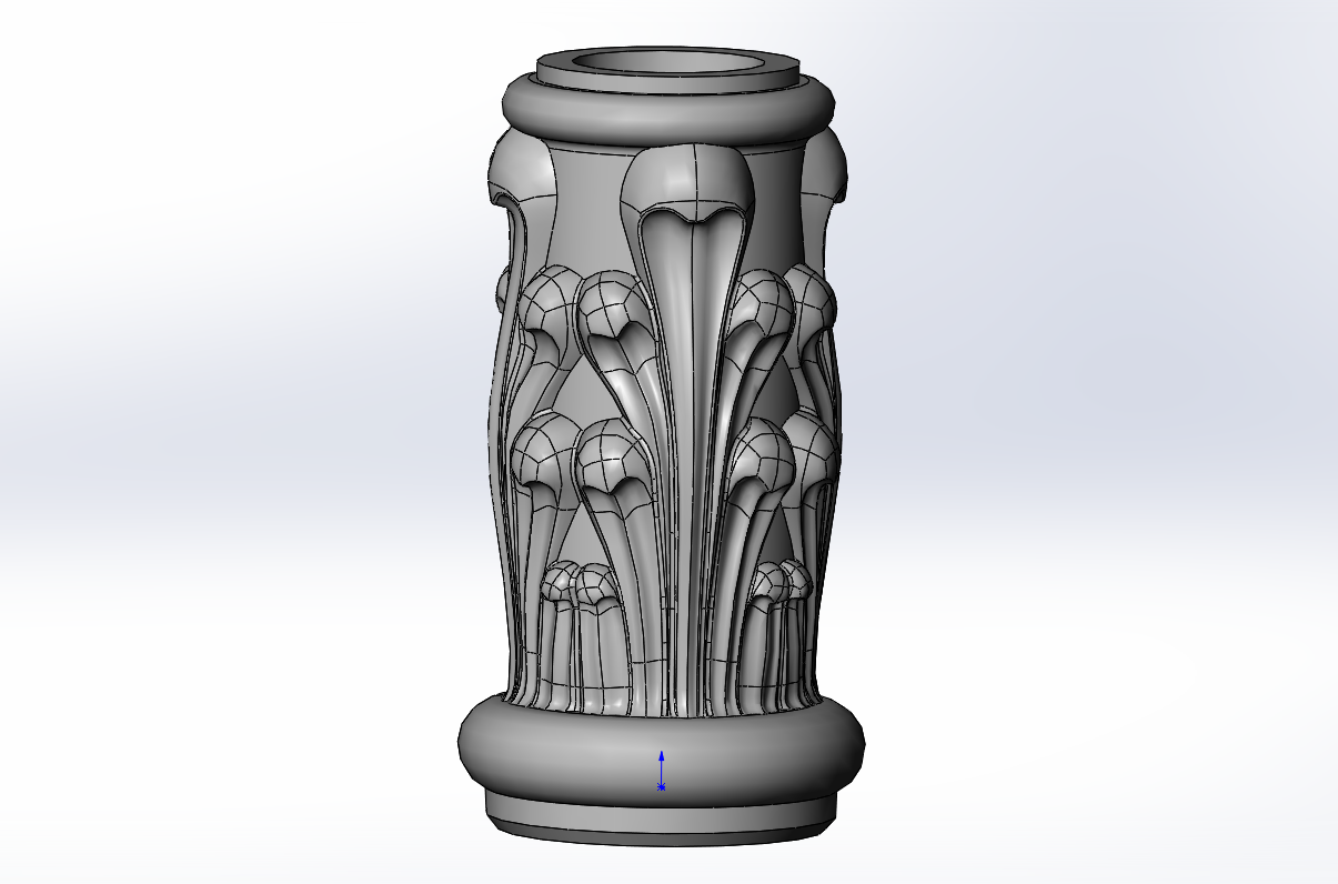 3D модель Элемент столба с узором