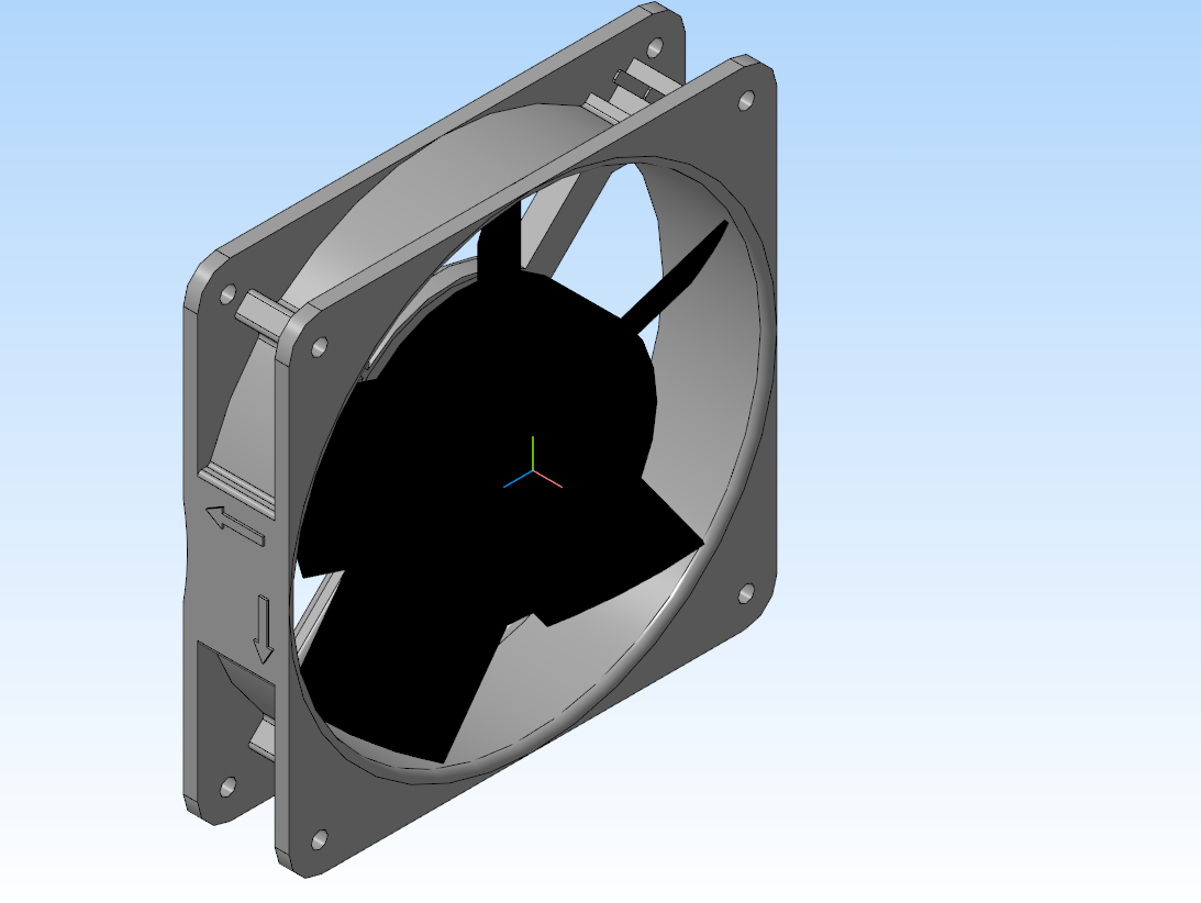 3D модель Вентилятор компьютерный 120мм