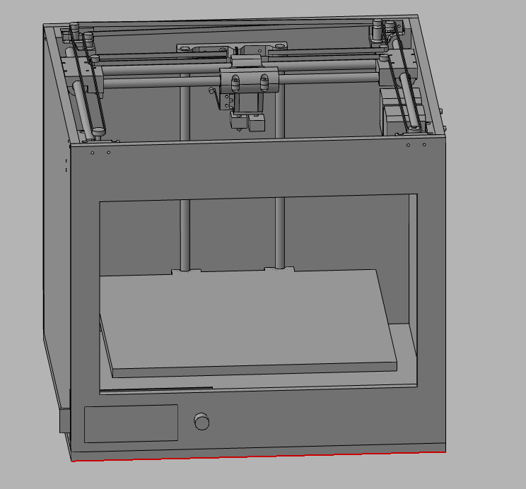 3D модель 3D принтер Core XY на 2 экструдера