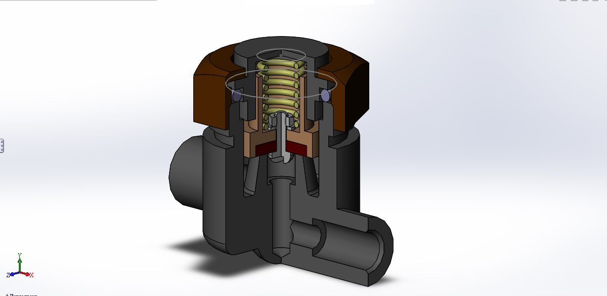 3D модель Клапан переливной 22.000 СБ SolidWorks