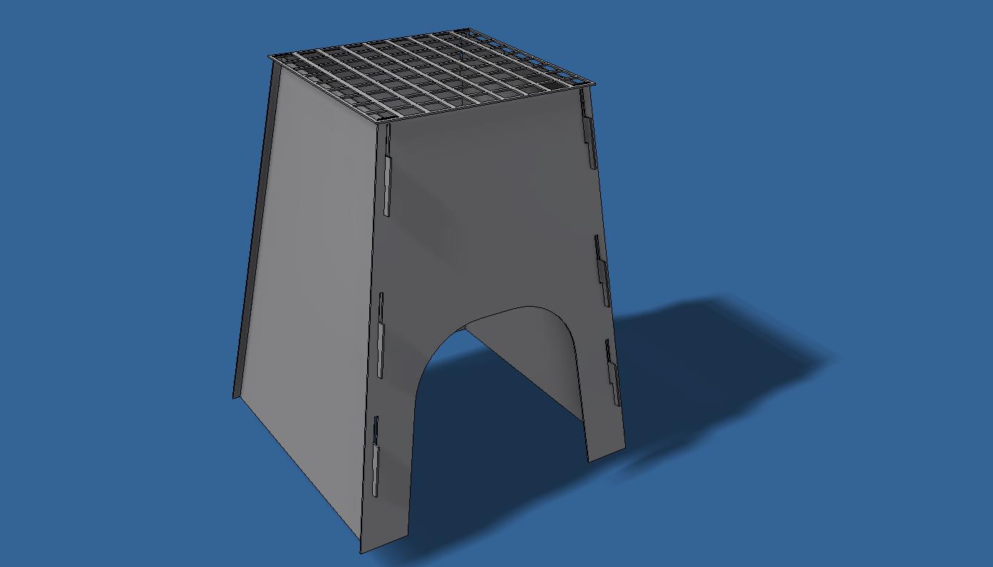 3D модель Домик для костра разборный (кострище)