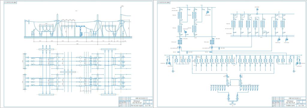 Чертеж Подстанция 330/110/10 кВ
