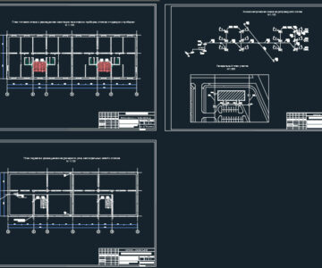 Чертеж Внутренний водопровод и канализация трехэтажного жилого здания