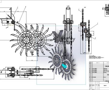 3D модель Борона в SolidWorks