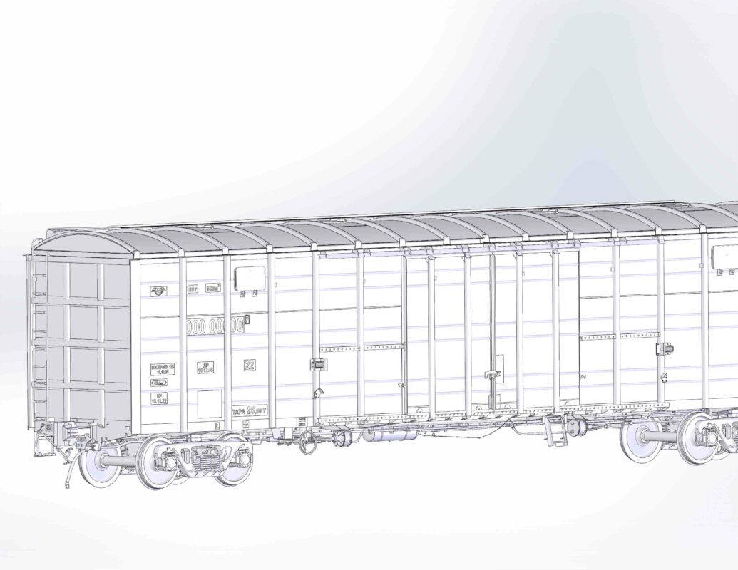 3D модель Вагон крытый 4150