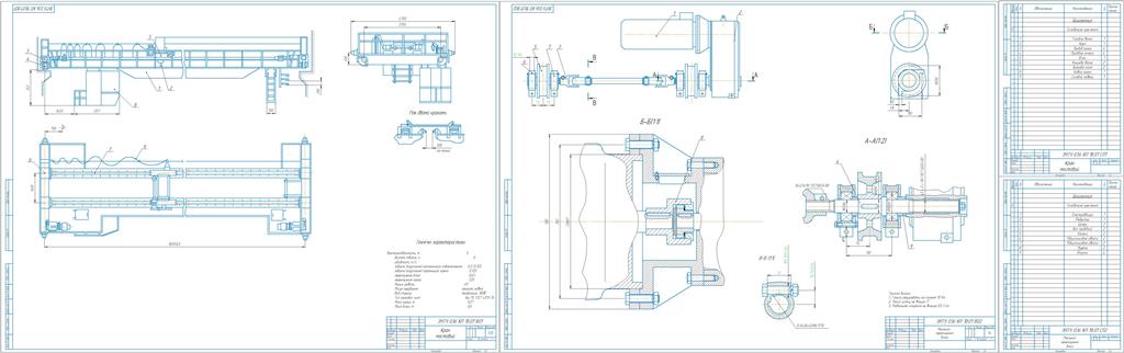 Чертеж Электропривод мостового крана