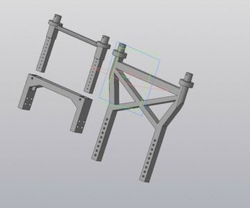 3D модель Модель пластиковой стойки для крепления лексанового кузова радиоуправляемой модели, подходит под ТРХ4 и Аксиал а так же к своим самоделкам