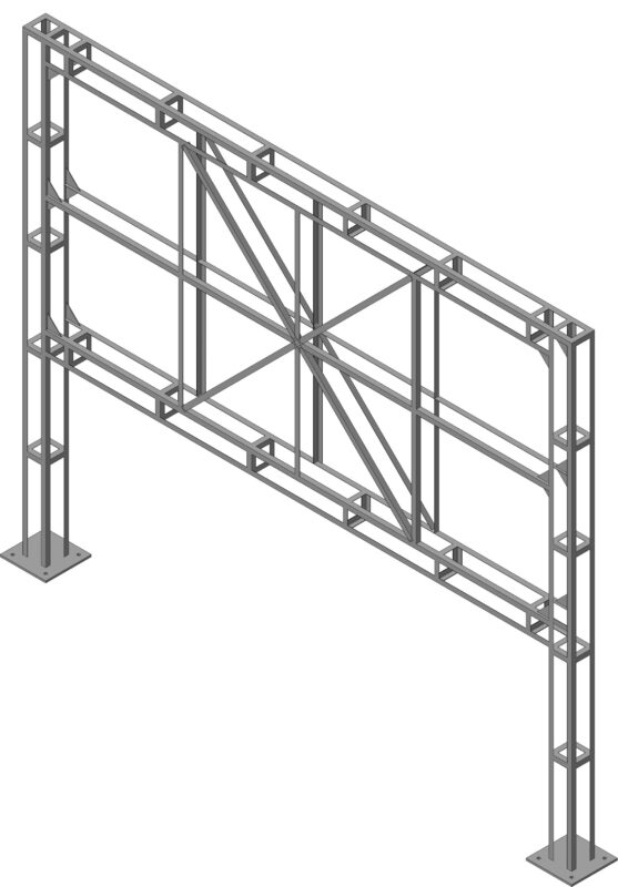 3D модель Каркас для рекламного баннера 6х3