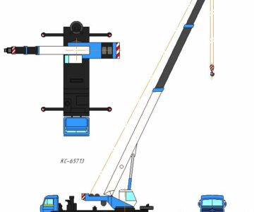 Чертеж Объект для вставки в ПОР/ППР - автокран КС-65713