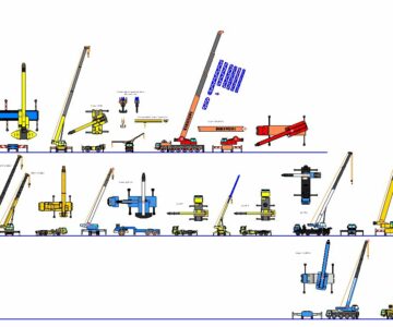 Чертеж Объекты для добавления в ПОР/ППР - авто- и пневмоколёсные краны