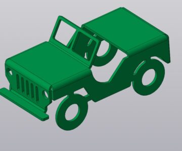 3D модель Машинка из листового металла JEEP (3D модель).