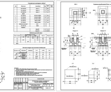 Чертеж Проектирование фундамента под колонну одноэтажного промышленного здания