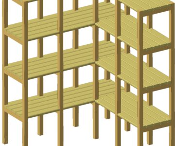 3D модель Полка для хранения инструментов угловая.