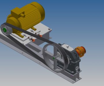3D модель Привод ленточного конвейера - крутящий момент 294,4 Н*м
