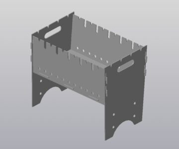 3D модель Мангал разборный 676х300х400