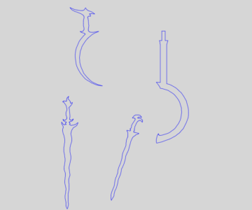 Чертеж 4 сабли для плазменной резки