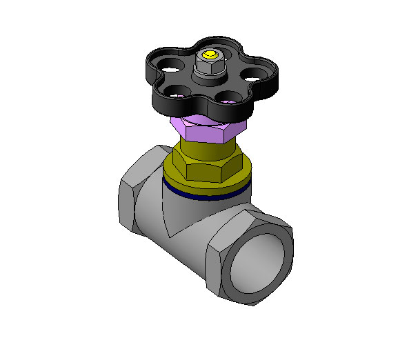 3D модель Вентиль трубопроводный 3/4"
