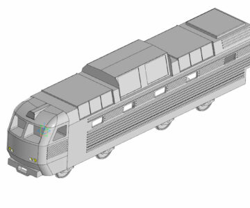 3D модель Локомотив ЧС7-282 внешний вид ЗD модель