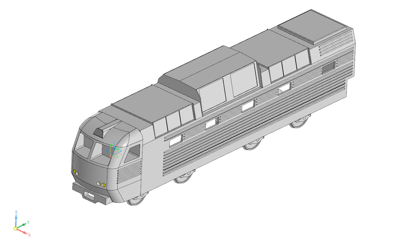 3D модель Локомотив ЧС7-282 внешний вид ЗD модель