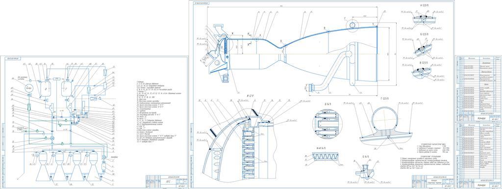 Чертеж Проектирование камеры ЖРД