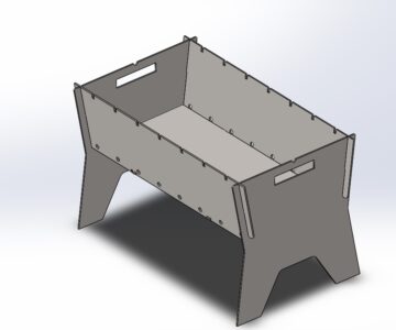 3D модель Мангал разборный 300х500 без гибки