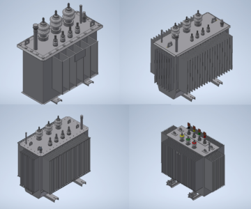 3D модель Трансформаторы силовые от ТМГ 25 кВА до 1250 кВА