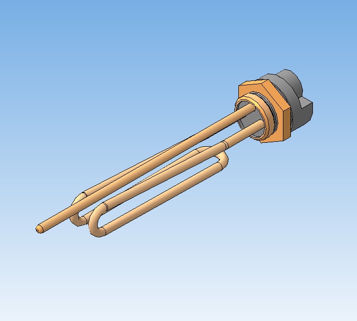 3D модель ТЭН 2,5кВт
