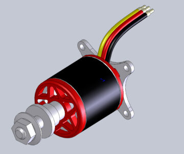 3D модель Бесколлекторный двигатель Turnigy 2836 Kv1000