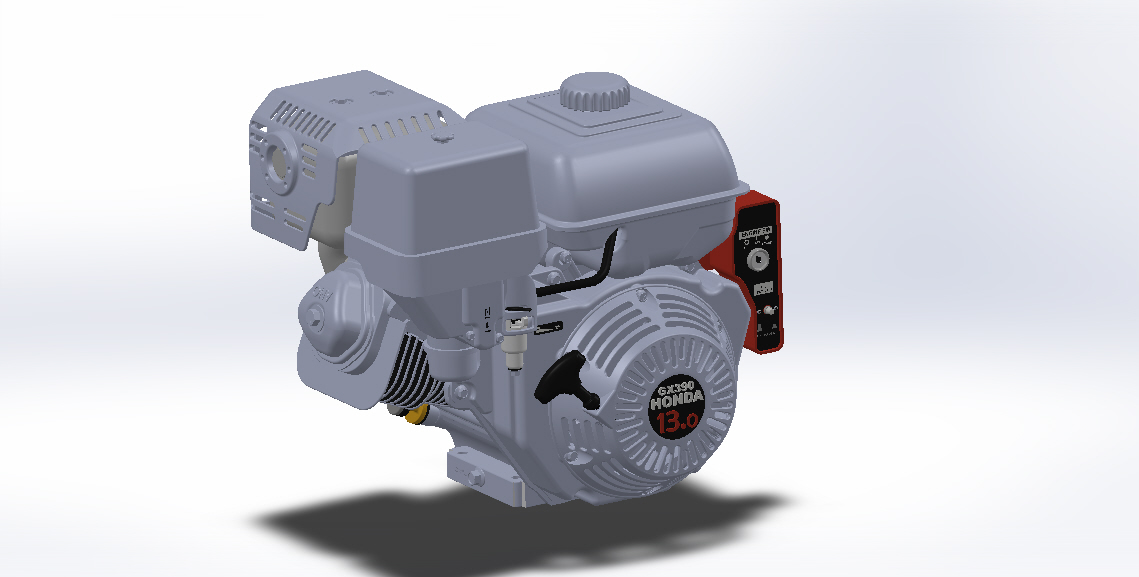 3D модель Двигатель внутреннего сгорания Honda GX390