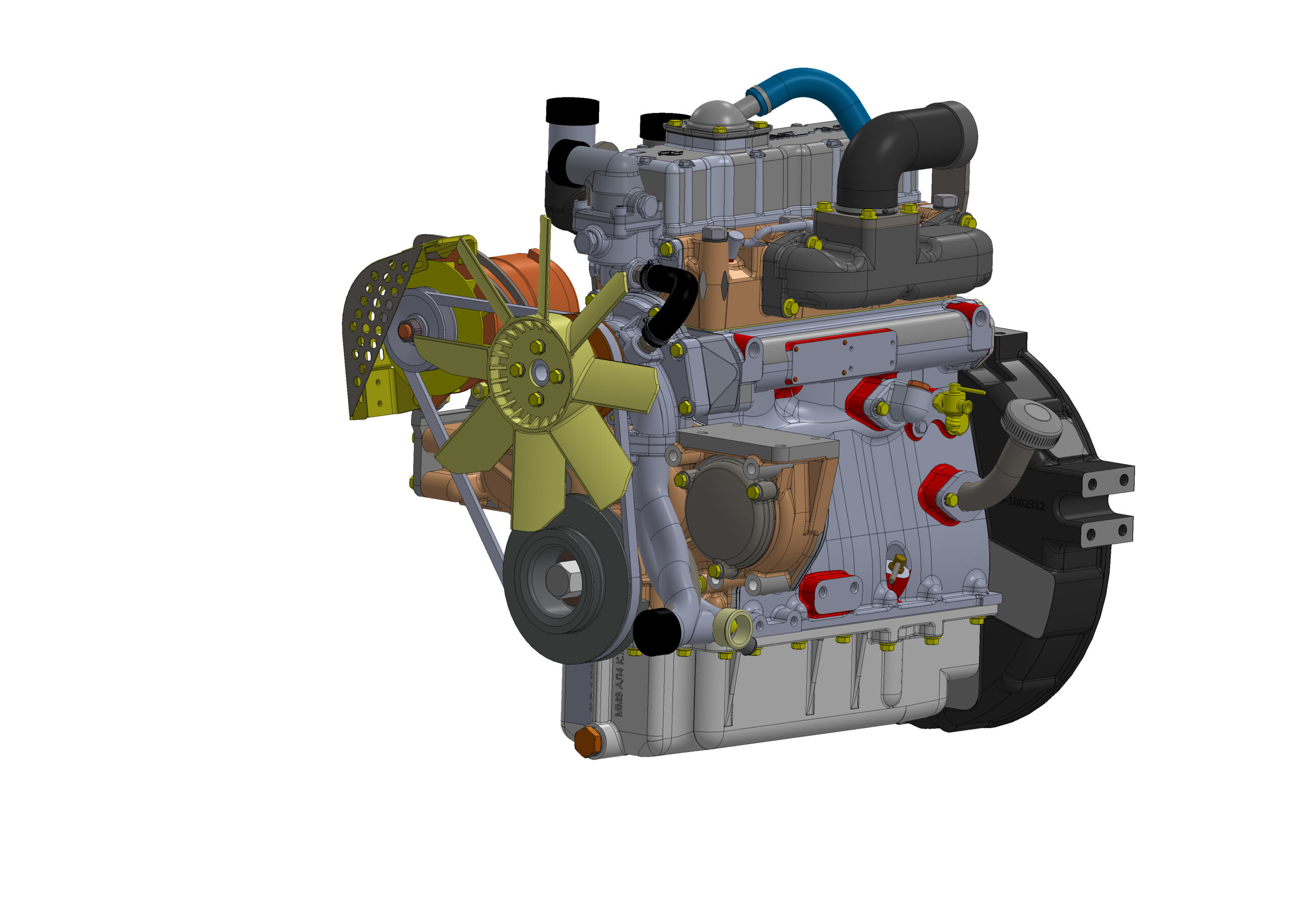 3D модель 3D модель двигателя D1.6