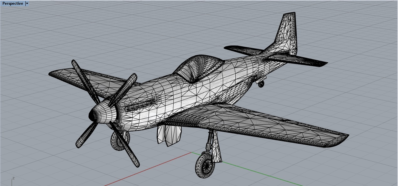 3D модель Самолет П-51Д Мустанг