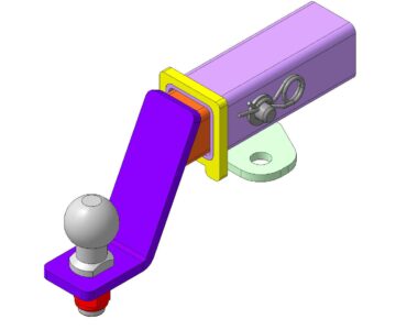 3D модель Американский фаркоп 50х50 мм