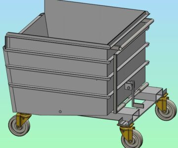 3D модель Контейнер самоопрокидывающийся для погрузчика.