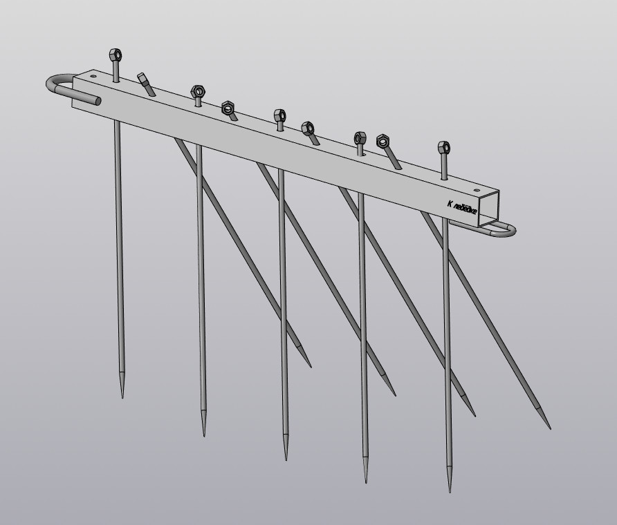 3D модель Якорь типа "расчёска" для лебёдки
