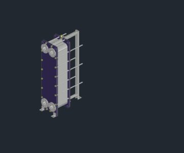 3D модель Теплообменник Ридан NN47 L-1005