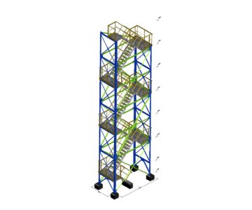 3D модель Шахтная лестница металлическая