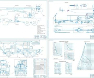 Чертеж Реконструкция автокрана на базе шасси автомобиля КрАЗ-260