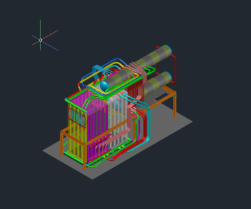 3D модель Котёл паровой КЕ-25-3,9-440 3D модель